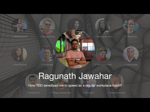 TDD Conference 2021 - How TDD sensitized me to speed as a regular workplace habit? - Ragunath Jawahar